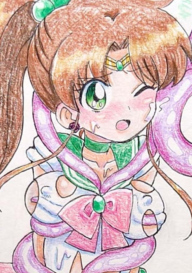 美少女戦士セーラームーン 同人 手描きイラスト セーラージュピター