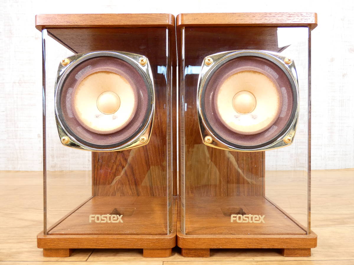 【傷や汚れあり】FOSTEX FULL RANGE フルレンジ スケルトンスピーカー ペア FE103GL 記念発売限定品 音響機器
