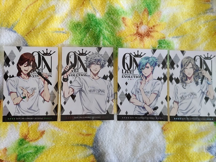 未使用に近い】QUARTET NIGHT（カルナイ）ブロマイド4種セット （うた
