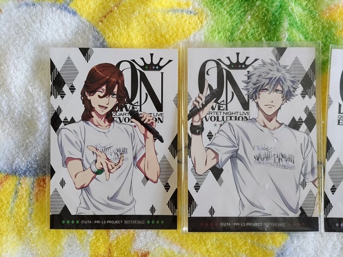 未使用に近い】QUARTET NIGHT（カルナイ）ブロマイド4種セット （うた