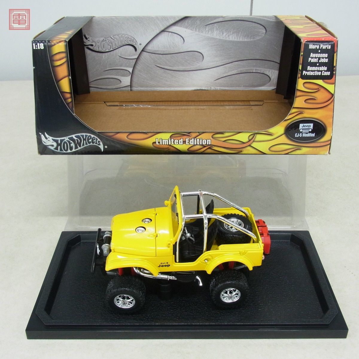【やや傷や汚れあり】ホットウィール 1/18 ジープ CJ5 モディファイド Hot Wheels Jeep Modified【20 の落札