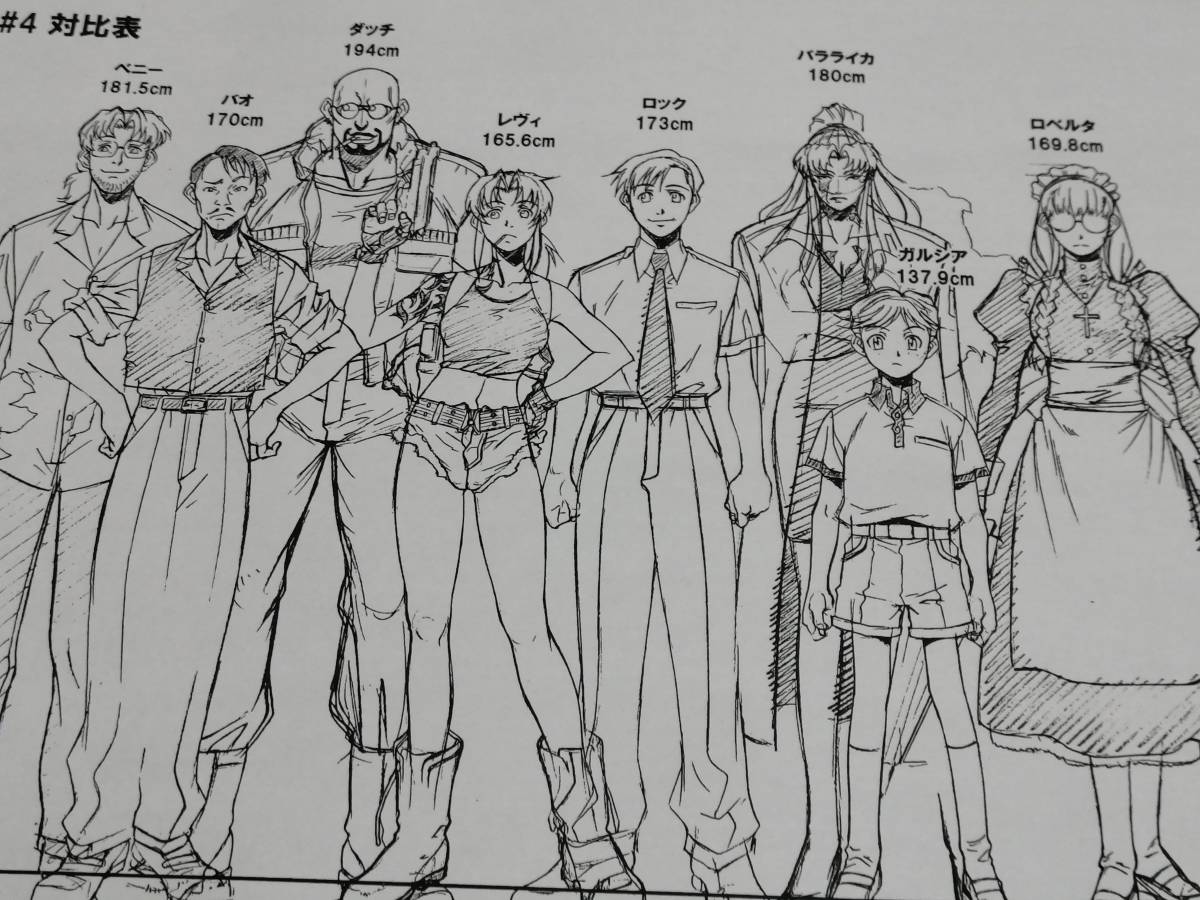 やや傷や汚れあり】BLACK LAGOON ブラックラグーン 設定資料集 アニメ