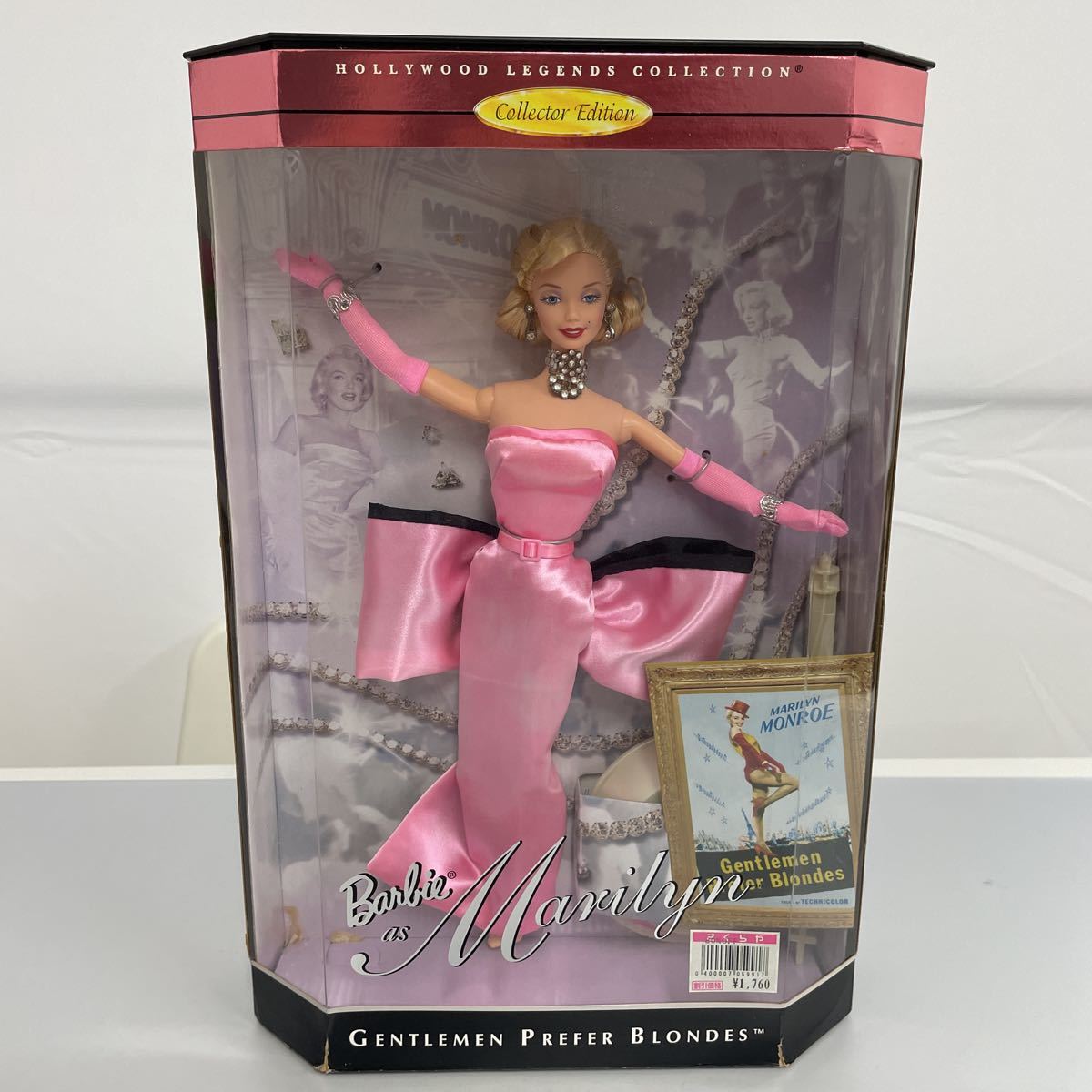 バービー マリリン カスタマイズドフェイスペイント&紳士は金髪がお好きのドレス バービー マリリン カスタマイズドフェイスペイント&紳士は金髪がお