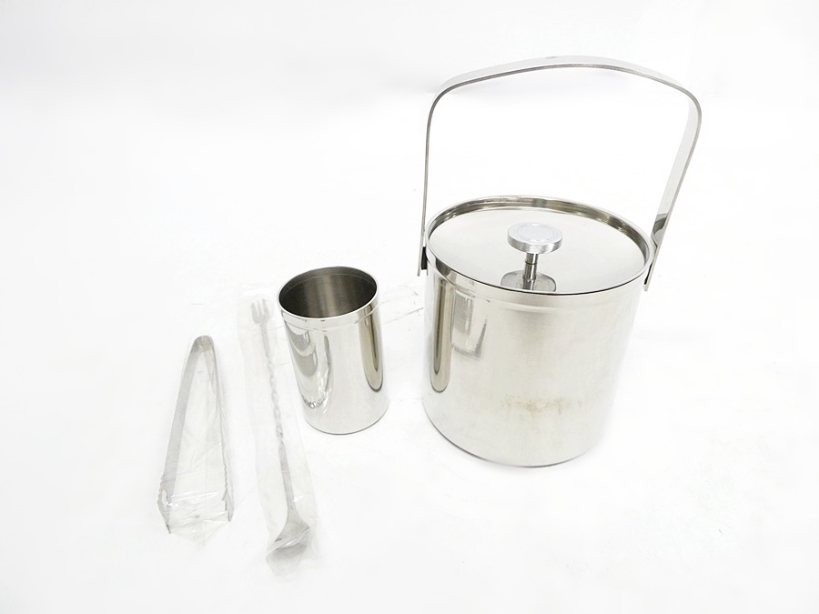 新光堂 新槌起銅器 氷入れ アイスペール 純銅　酒器 トング　桐箱付き 新光堂 新槌起銅器 氷入れ アイスペール 純銅 酒器 トング 桐箱