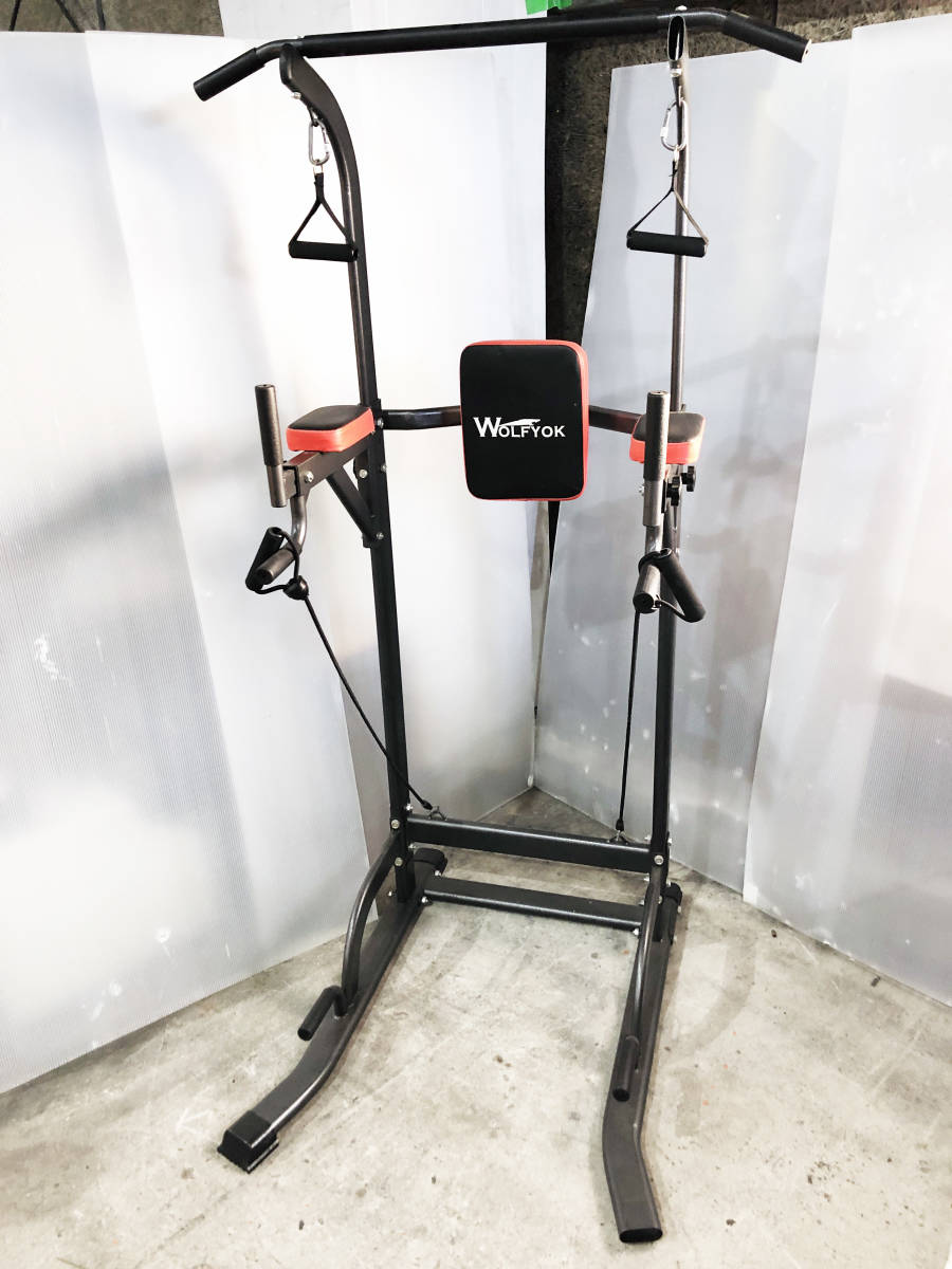WOLFYOK ぶら下がり健康器 背もたれ付き 180kg wolfyok 新しく 懸垂