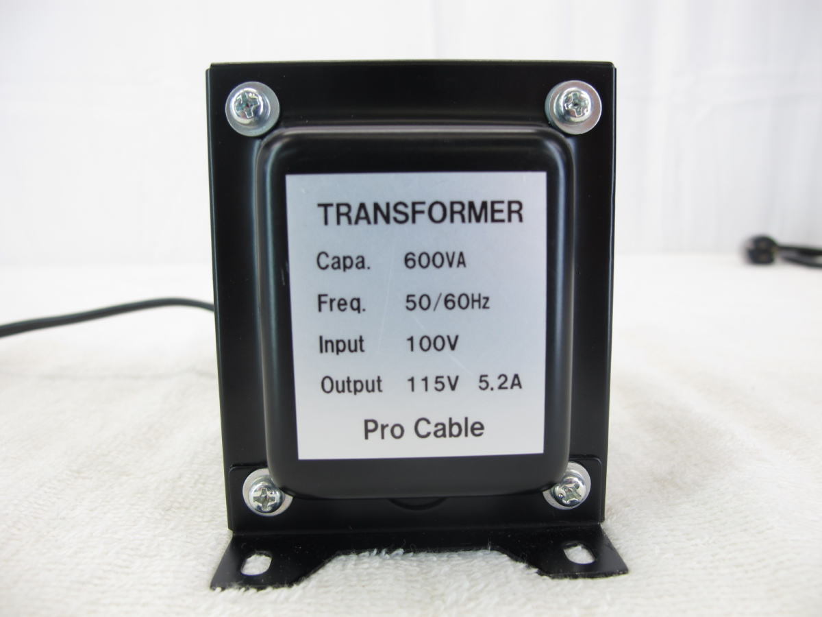 Amazon.co.jp: プロケーブル 非メッキ！115Vへの昇圧トランス（600W