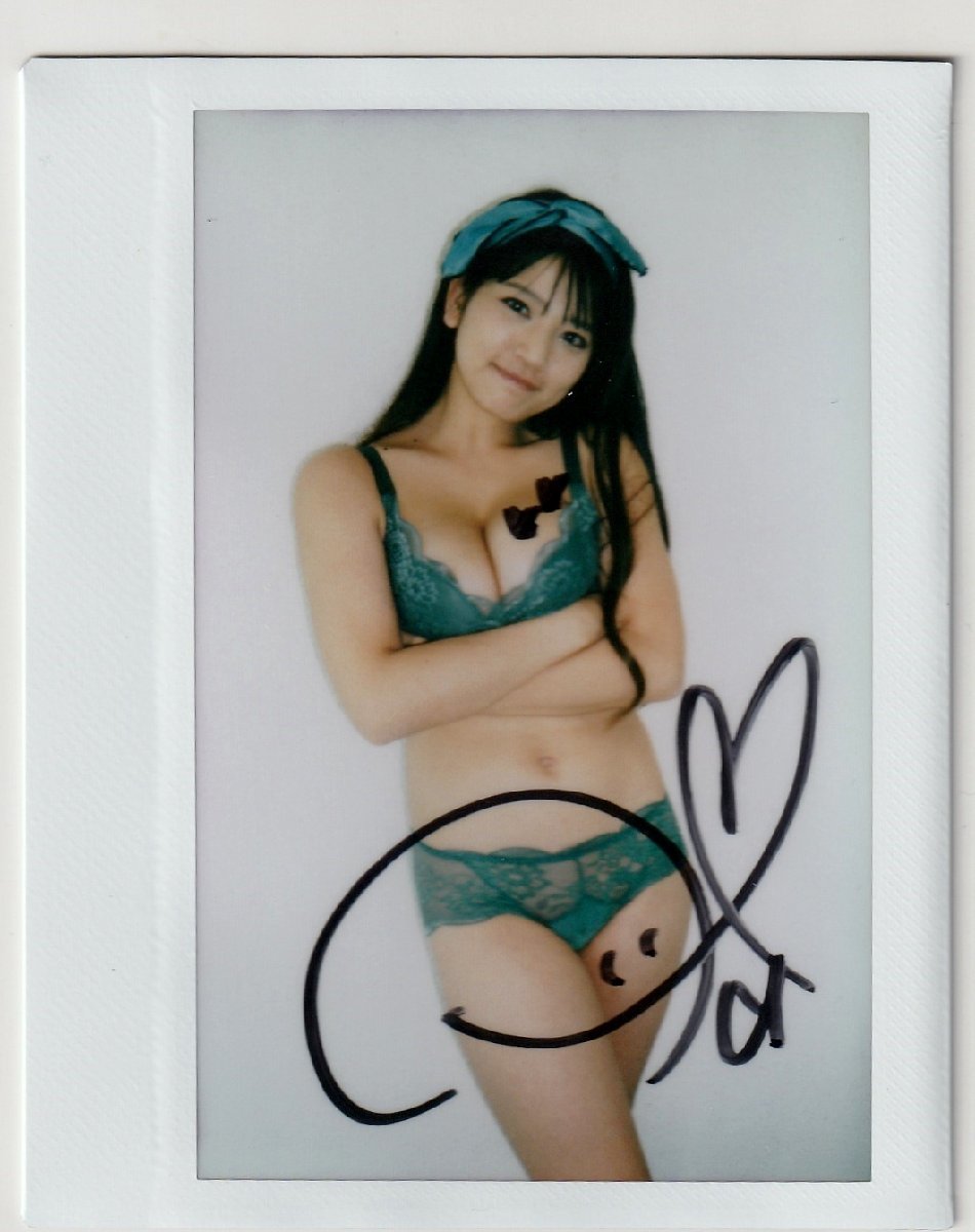 藤乃あおい チェキ サイン グラビア アイドル 写真 競泳 水着 美