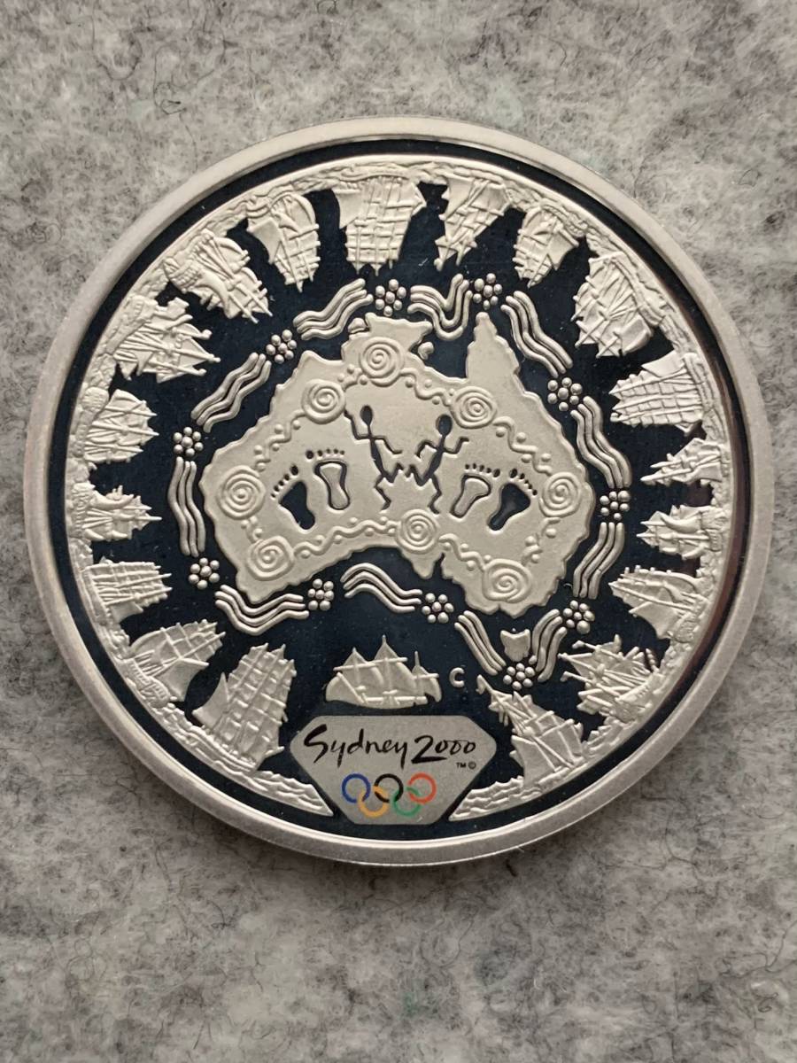 2000年 シドニーオリンピック 1キロ 30ドル プルーフ銀貨。 1kg 銀貨 オーストラリア 2000年 シドニーオリンピック 30ドル