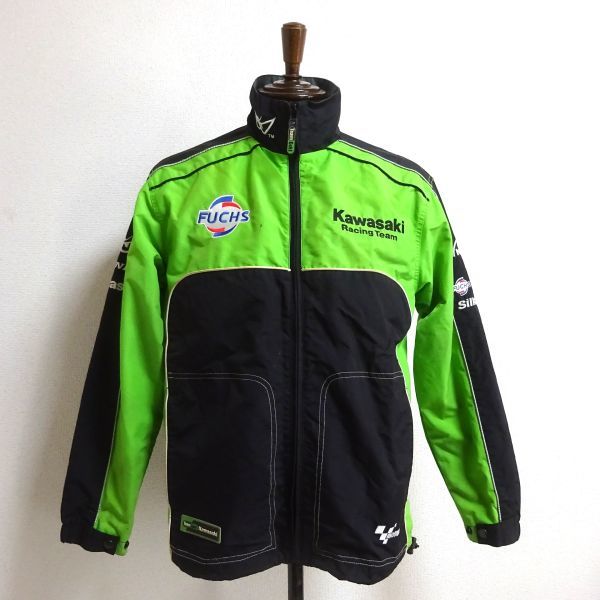 カワサキ ジャケット オフィシャル teamEckl レーシング ジャンパー 傷や汚れあり】◇KAWASAKI カワサキ ナイロンジャケット