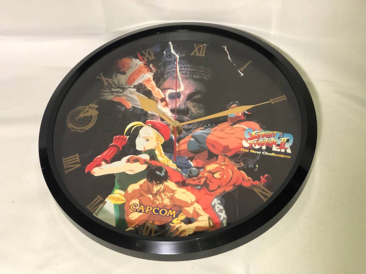 スーパーストリートファイターⅡ　パネル時計&オリジナルステッカー　非売品　超レア 非売品ストリートファイターII腕時計 未開封 CAPCOM 当時物 レトロ