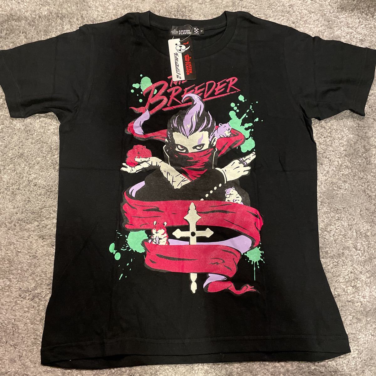 LISTEN FLAVOR Tシャツ M ダンガンロンパ 田中眼蛇夢 未使用 未使用】未使用保管品 LISTEN FLAVOR ダンガンロンパ 限定コラボ T