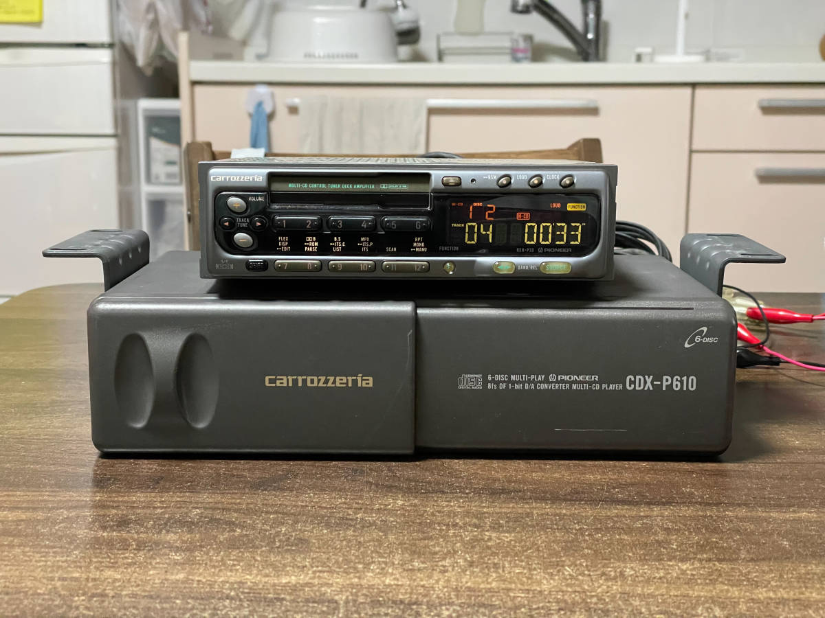 カロッツェリア カセットKEH-P100+6連奏CDチェンジャーCDX-P670