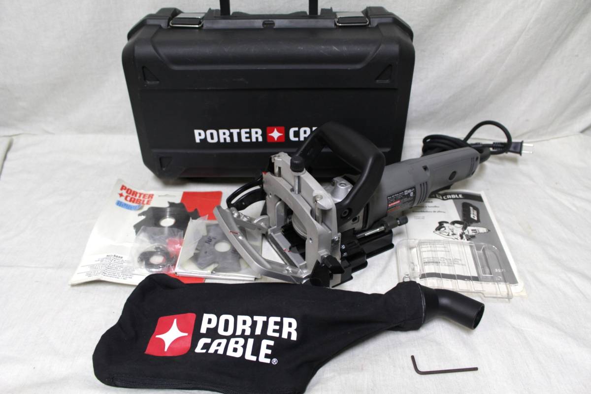 【傷や汚れあり】58 PORTER CABLEポーター ケーブル 557 plate joinerプレート ジョイナー グレー×ブラック系