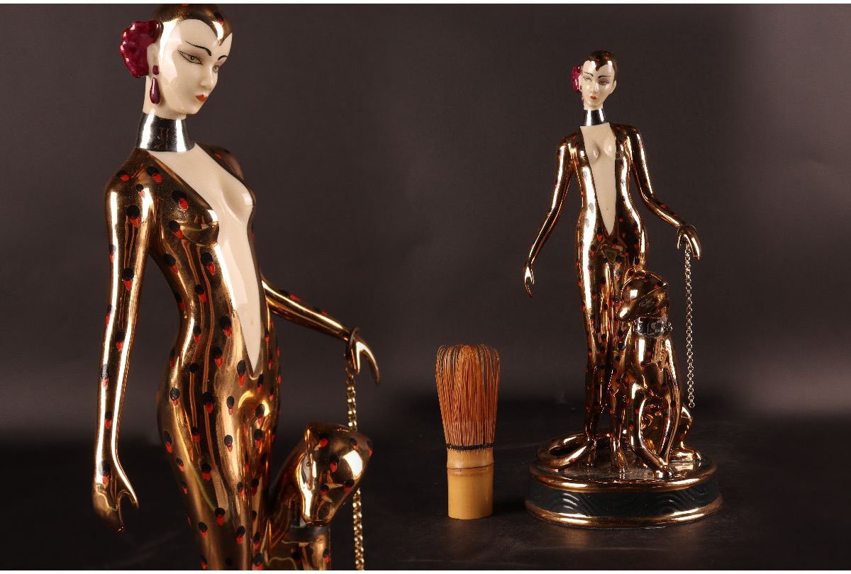 アールデコ カップル フィギュリン