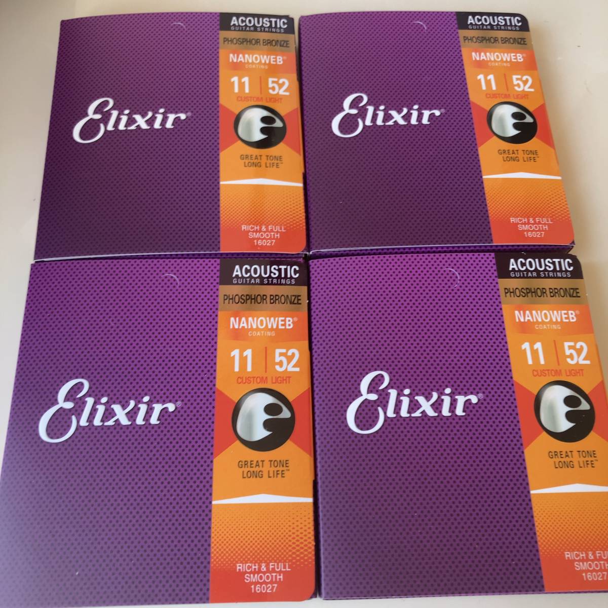 【未使用】Elixir エリクサー アコースティック弦 11/52 弦 4個セット Phosphor Bronzeの落札情報詳細 ヤフオク