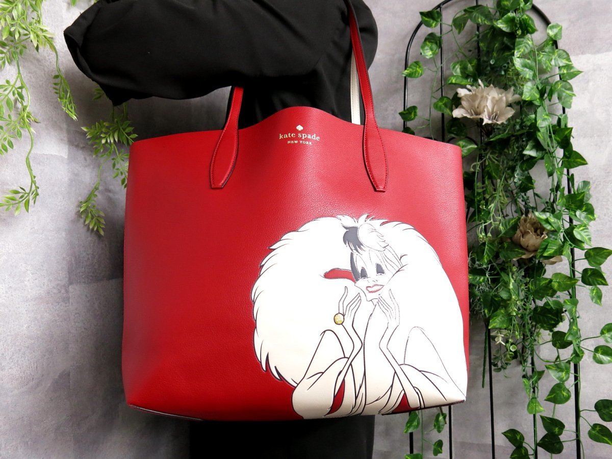 新品】kate spade ディズニーコラボ トートバッグ 親し リバーシブル