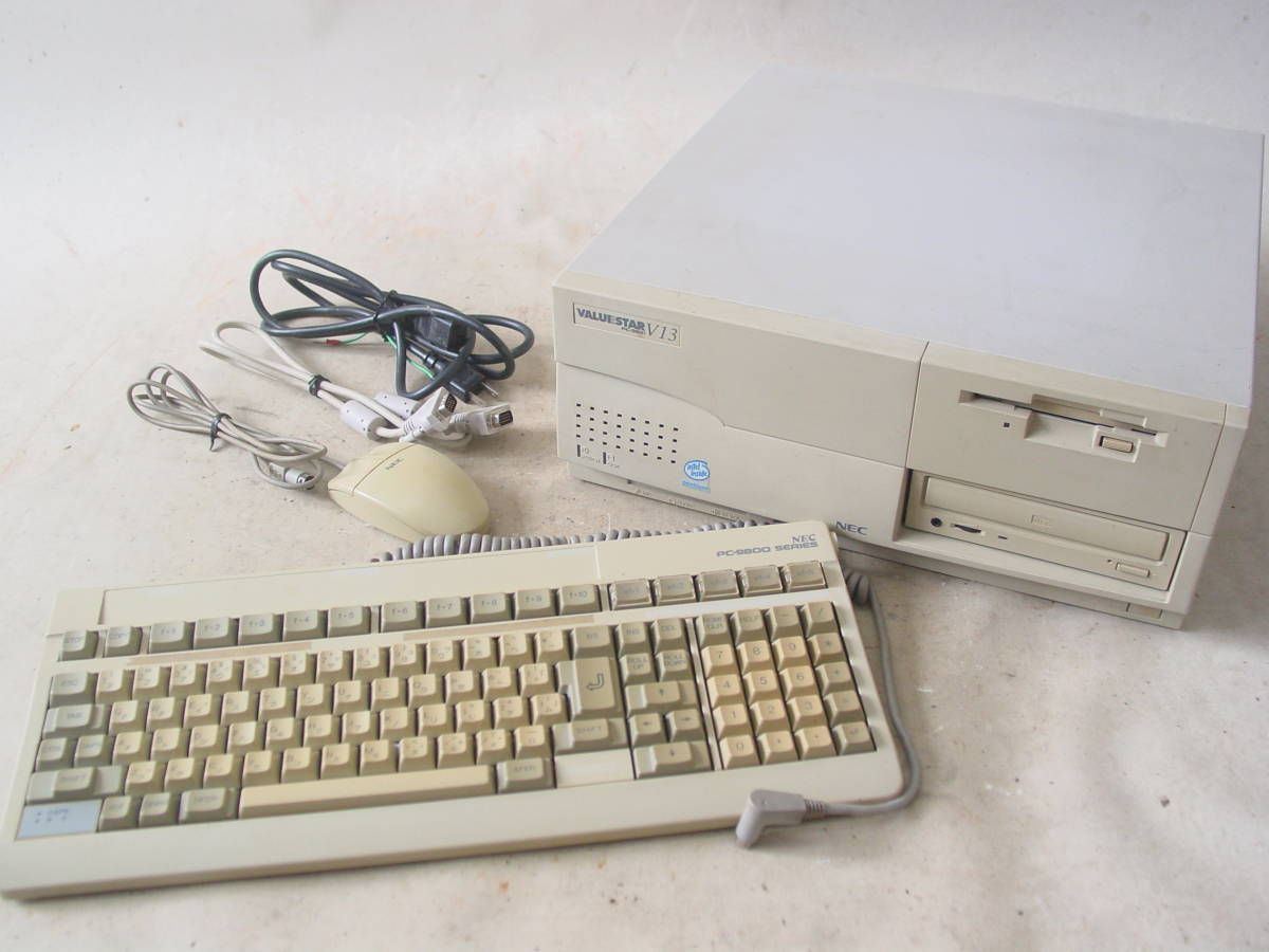 NEC PC9821V13ジャンク NEC PC-9821V13 キーボードマウス NEC17