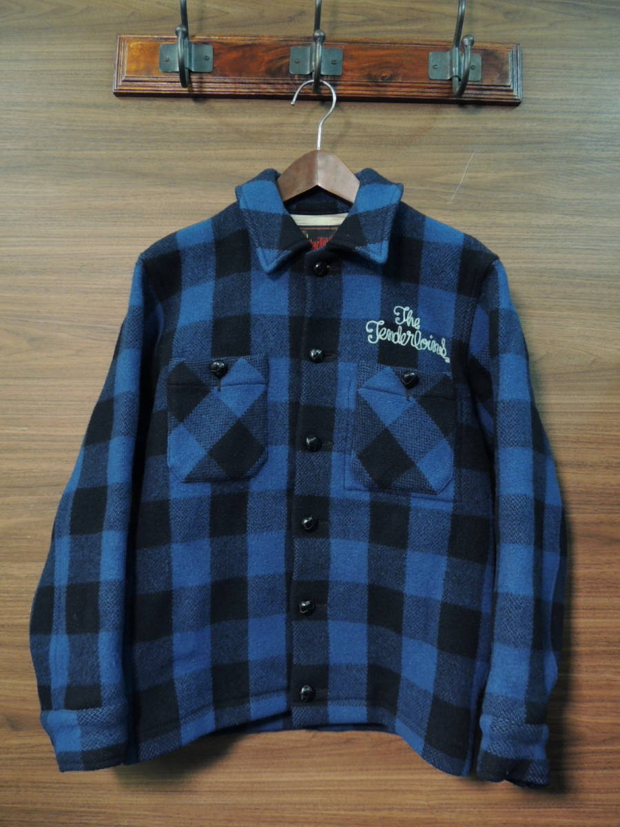TENDERLOIN バッファローチェックネル TENDERLOIN 青黒チェック