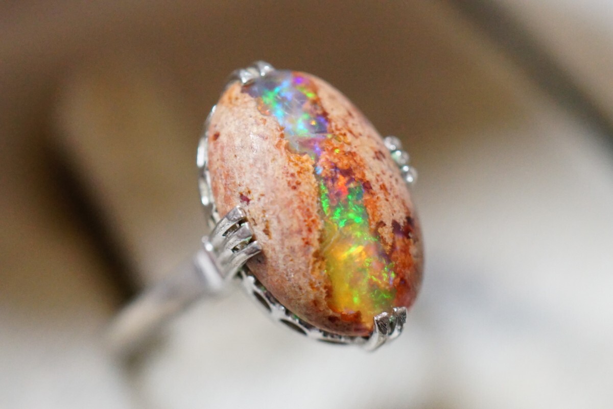 カンテラオパール リング カンテラオパール水晶クラスター