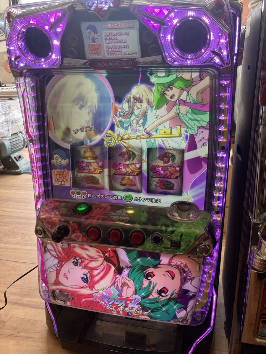 パチスロ実機マクロスF2 Bonus Live ver.コイン不要機付