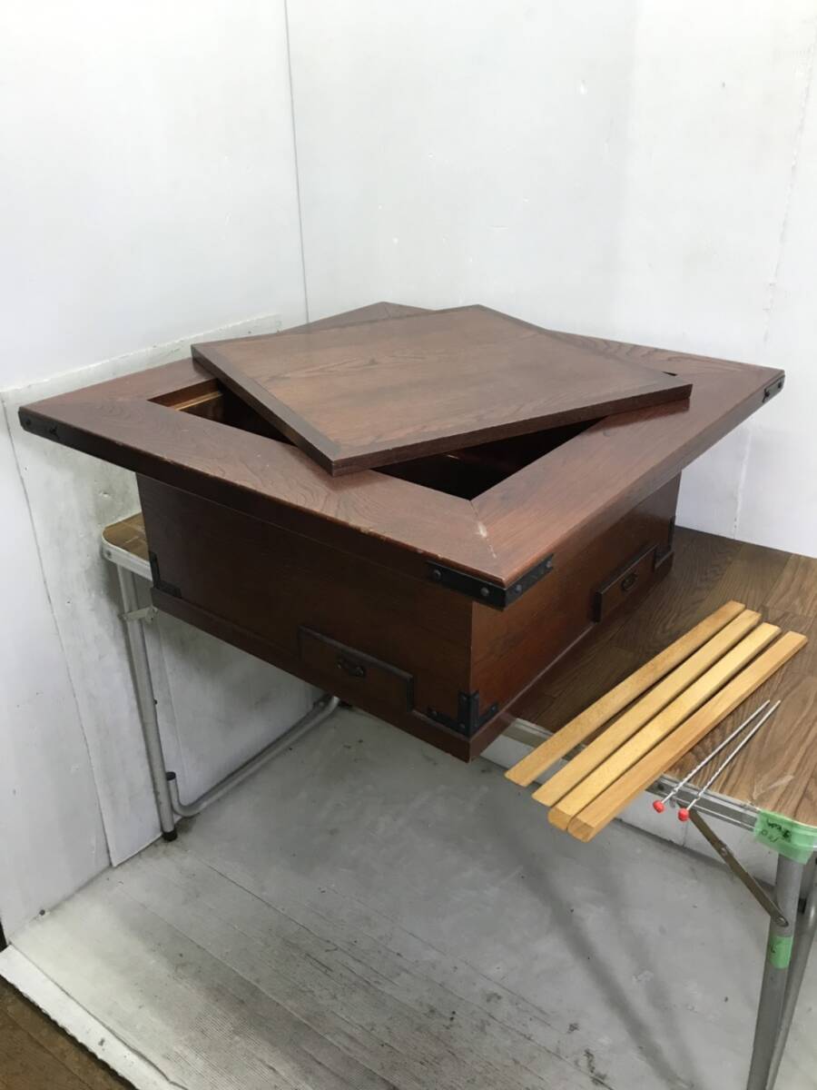 【美品】長火鉢 角火鉢 箱火鉢 囲炉裏 古民具 古道具 アンティーク レトロ 美品】長火鉢 角火鉢 箱火鉢 囲炉裏 古民具 古道具 アンティーク レトロ