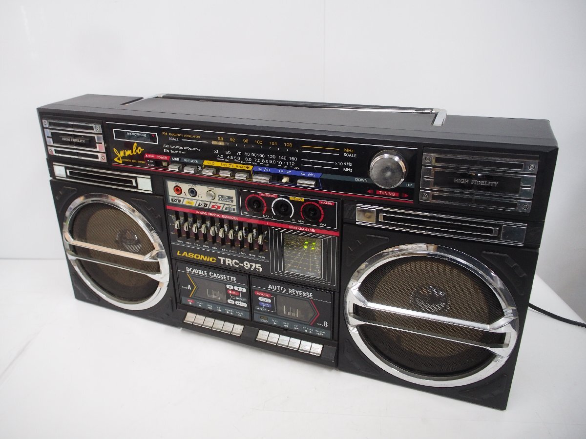 希少LASONIC ラソニックTRC-975 ビッグダブルカセット 動作品箱付き Yahoo!オークション - 希少LASONIC ラソニックTRC-975 ブームボックス