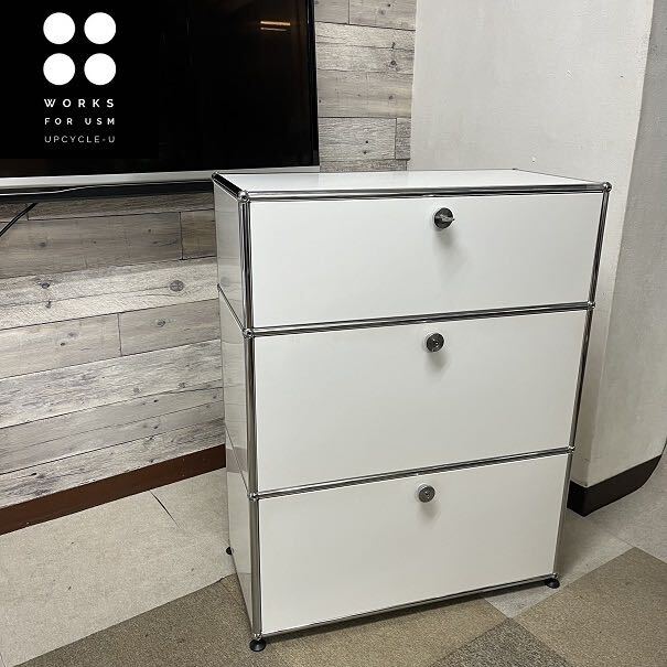 中古 USMハラー｜キャビネット テレビボード 2列1段 アントラサイト