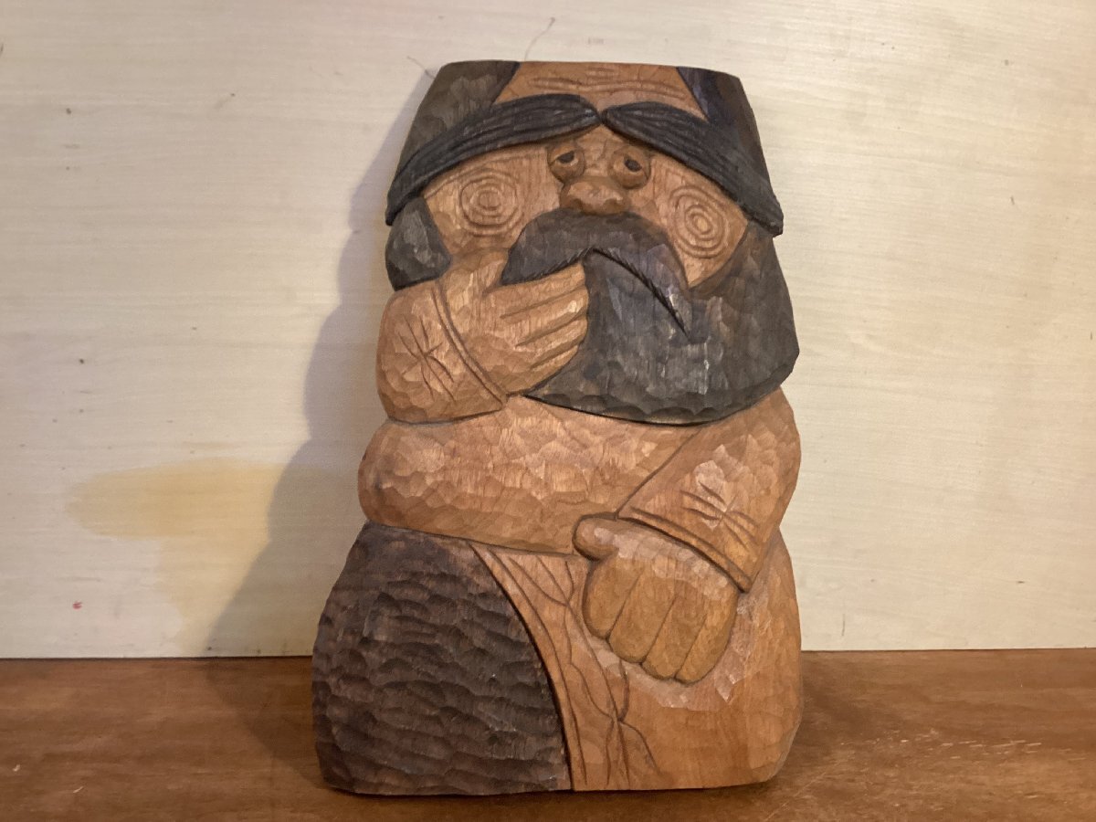 アイヌ民芸品 木彫り 阿寒湖 コロポックル 阿寒の森間伐材アート展