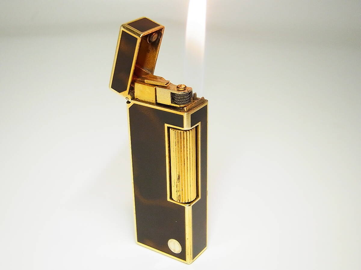 dunhill ガスライター レッド×ゴールド 着火確認済み ダンヒル