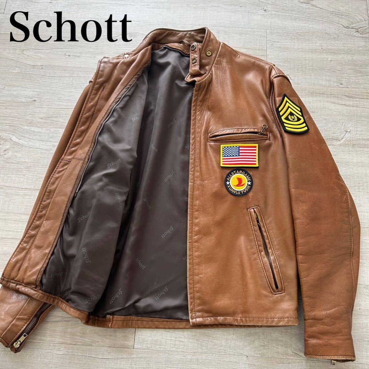 超希少品 schott riders jacket 38 サイズ箱付き未使用品