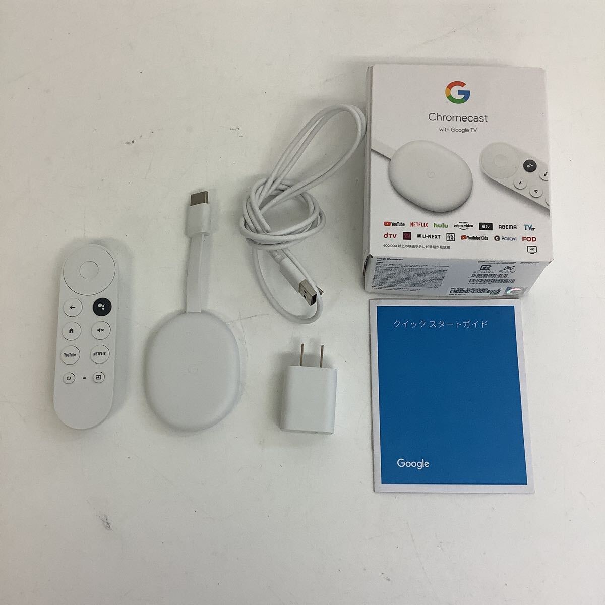 中古 Chromecast with Google TV 4K スノー Google Chromecast with