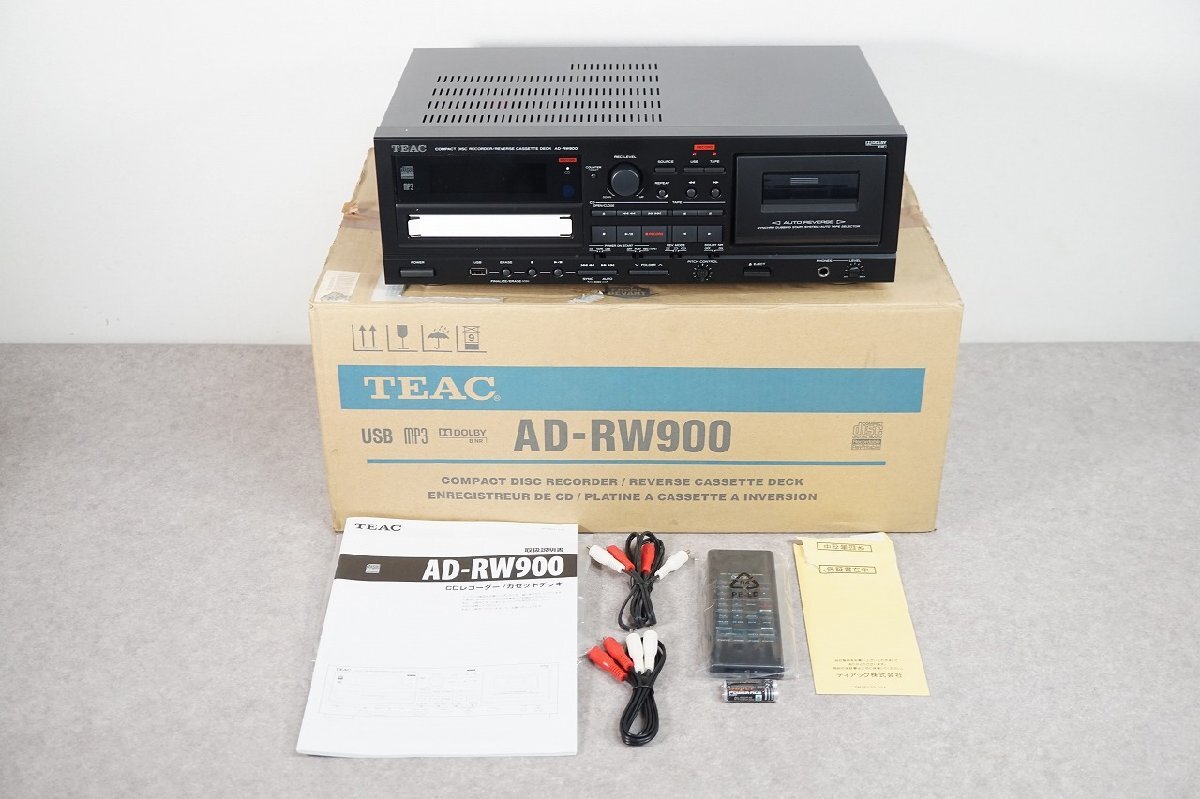 TEAC CD/USB/カセットレコーダー AD-RW900・未使用品・元箱付属 全体的
