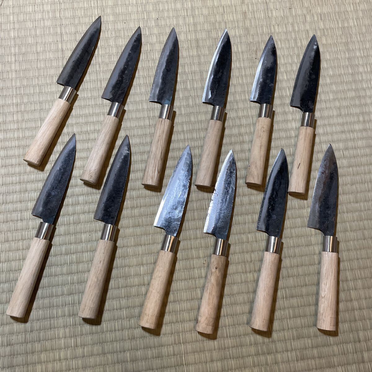 5本セット 黒水牛角 鱧切300 手作り 包丁の柄 鱧切尺 黒檀八角柄 ハンドル 5本セット 黒水牛角 鱧切300 手作り 包丁の柄 鱧切尺