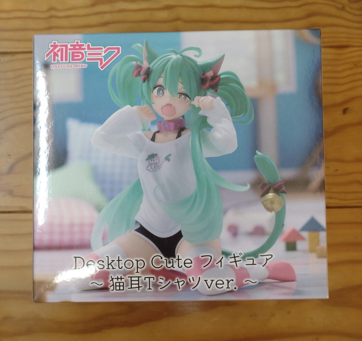 初音ミク desktopcute 猫耳Tシャツver 他計5点セット 初音ミク Desktop Cute フィギュア ～猫耳Tシャツver.～タイトー