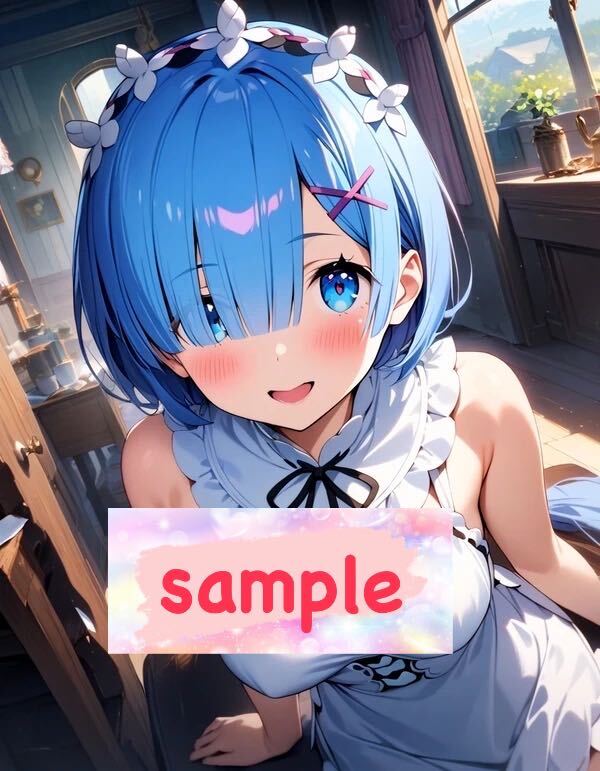 リゼロ レム ①②③④⑤⑥⑦ まとめ売り ブロマイド 写真 L判 同人 アニメ 未使用】【!!5枚!!】リゼロ レム 同人/アニメ/ポスター/イラスト/AI