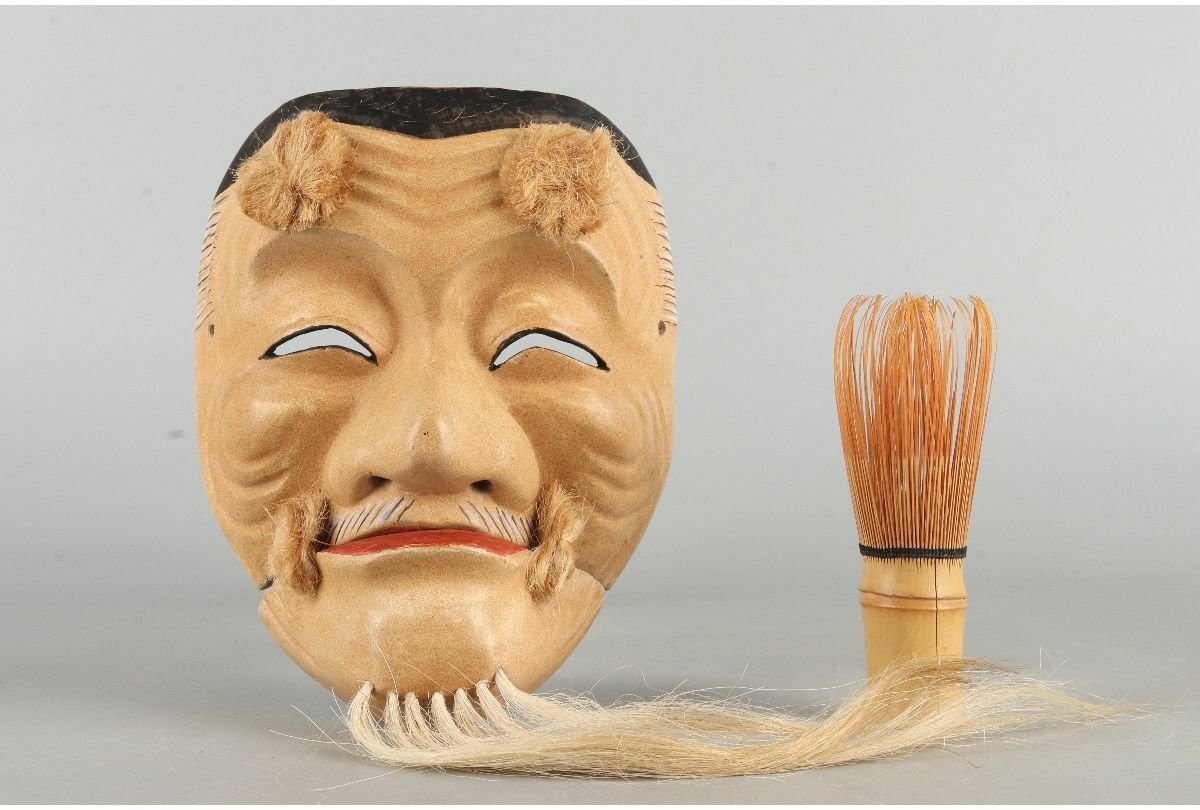 希少　骨董品　国宝　台湾製　歌舞伎　木彫り　お面　壁掛け　50年前 木彫り お面 般若 天狗 仁王 3点セット 魔除け 工芸品 木製 壁掛け