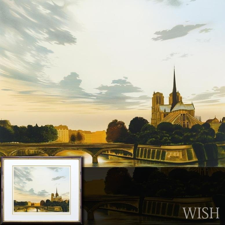 Michele Battut ミッシェル・バテュ「燃える空」シルクスクリーン 絵画