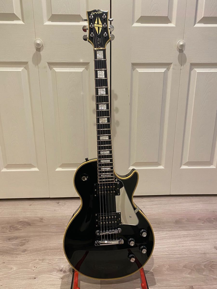 【傷や汚れあり】orville lpc-js オービル 1995 エボニー指板 ジョンサイクス レスポールカスタム クローム gotoh ...