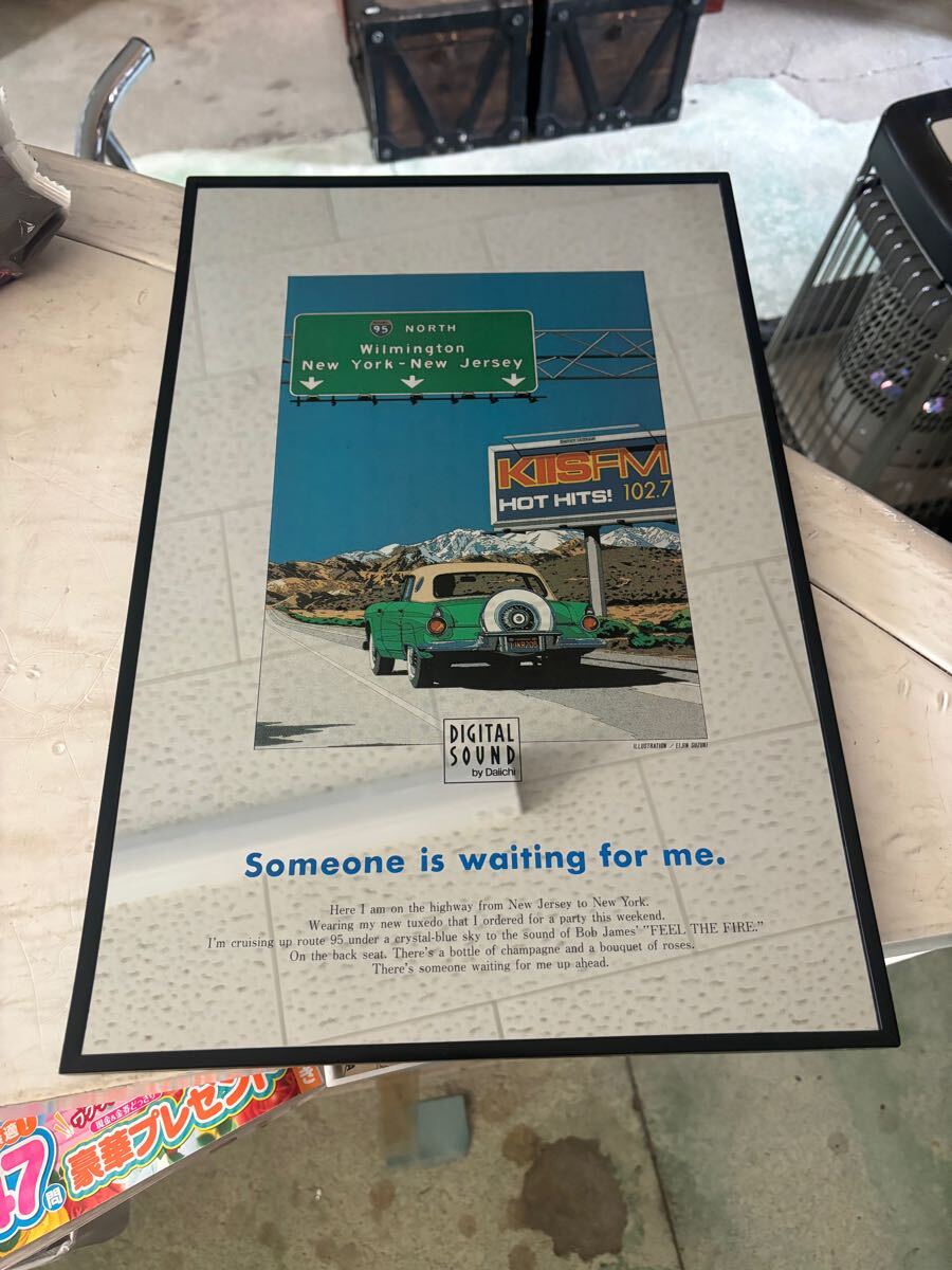 専用　　　　鈴木英人　レトロ　パブミラー　アメ車　アート　ミッドセンチュリー レトロ☆鈴木英人 EIZIN SUZUKI☆American☆アメ車パブミラー