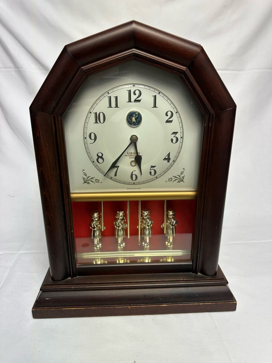 CITIZEN からくり karakuri 置時計 KC-3100 木枠重厚 CITIZEN