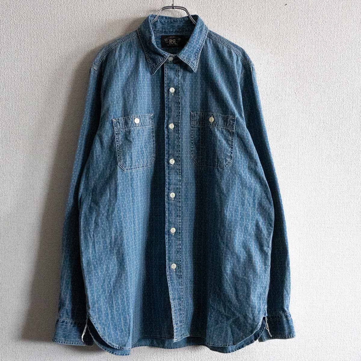 名作】RRL ALASKA SPORTS SHIRTS デニム シャツ 総柄（RRL等の通販 