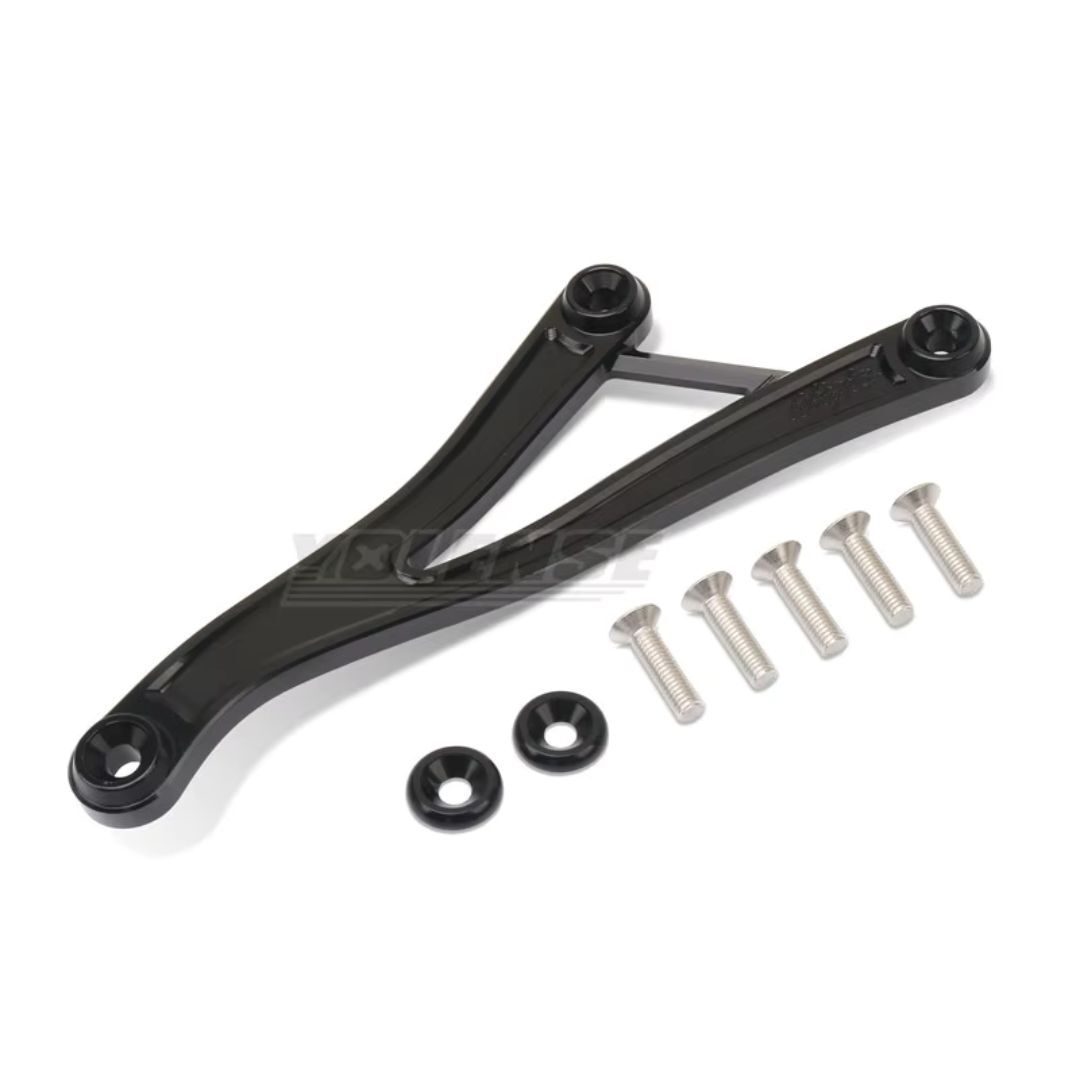 汎用　アルミ製　マフラーステー　ブラック塗装　選択可能！ アルミ製 ブラスト加工済み サイレンサーステー マフラーステー サイズ