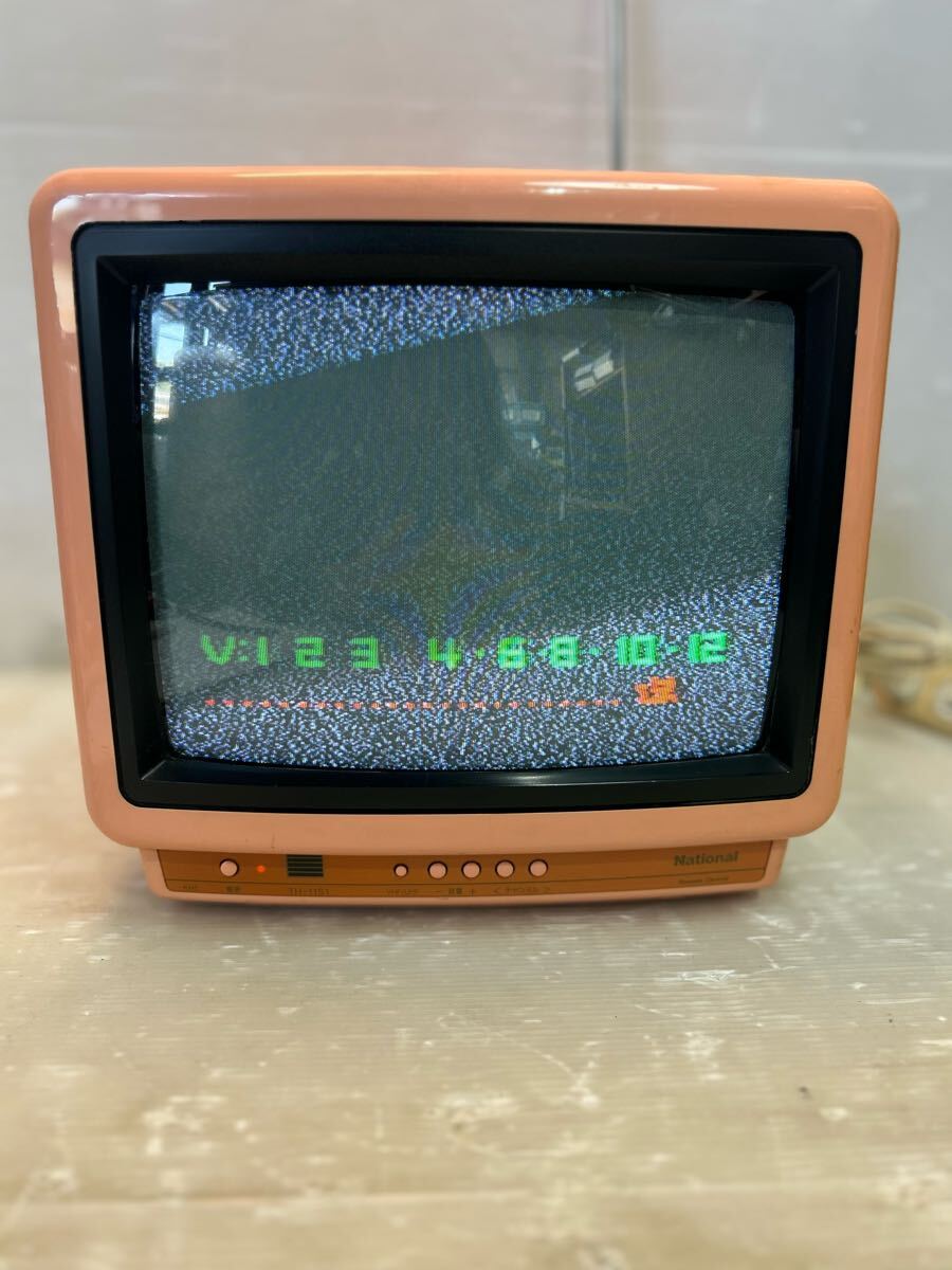 National TH-11S1 ブラウン管テレビ 昭和レトロ リモコン付き 傷や汚れ