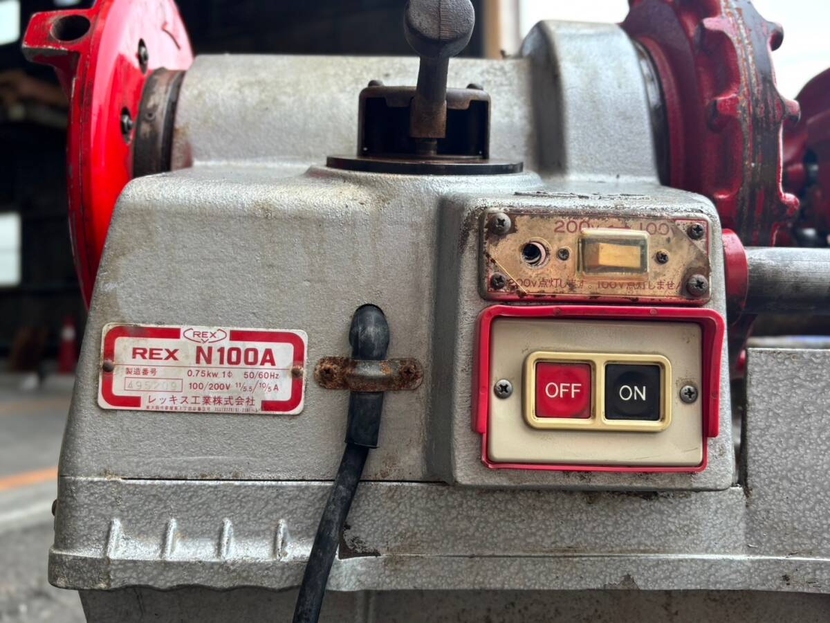 N1203AY] アサダ パイセット ミニコン82 ねじ切り機 ダイヘッド付 電線