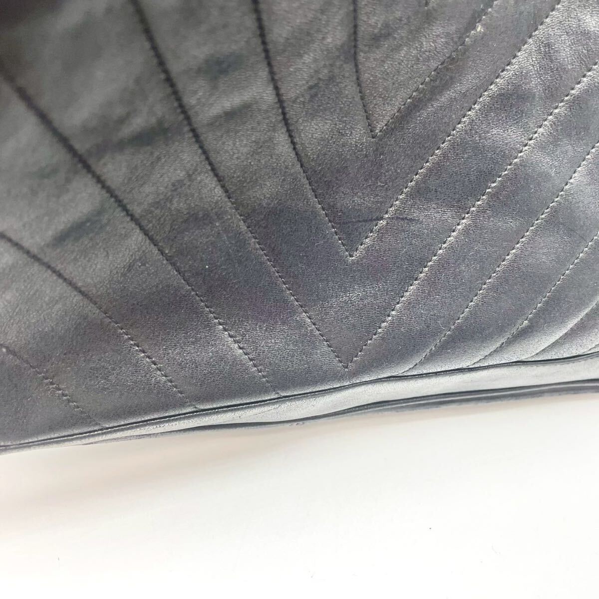 《1円スタート》CHANEL シャネル ダブルフラップ　マトラッセ ラムスキン チェーン シール付き　ブラック 黒 レザー 10)&frasl;GUCCI ・グッチ ナローネクタイ&frasl;10 新品未使用品