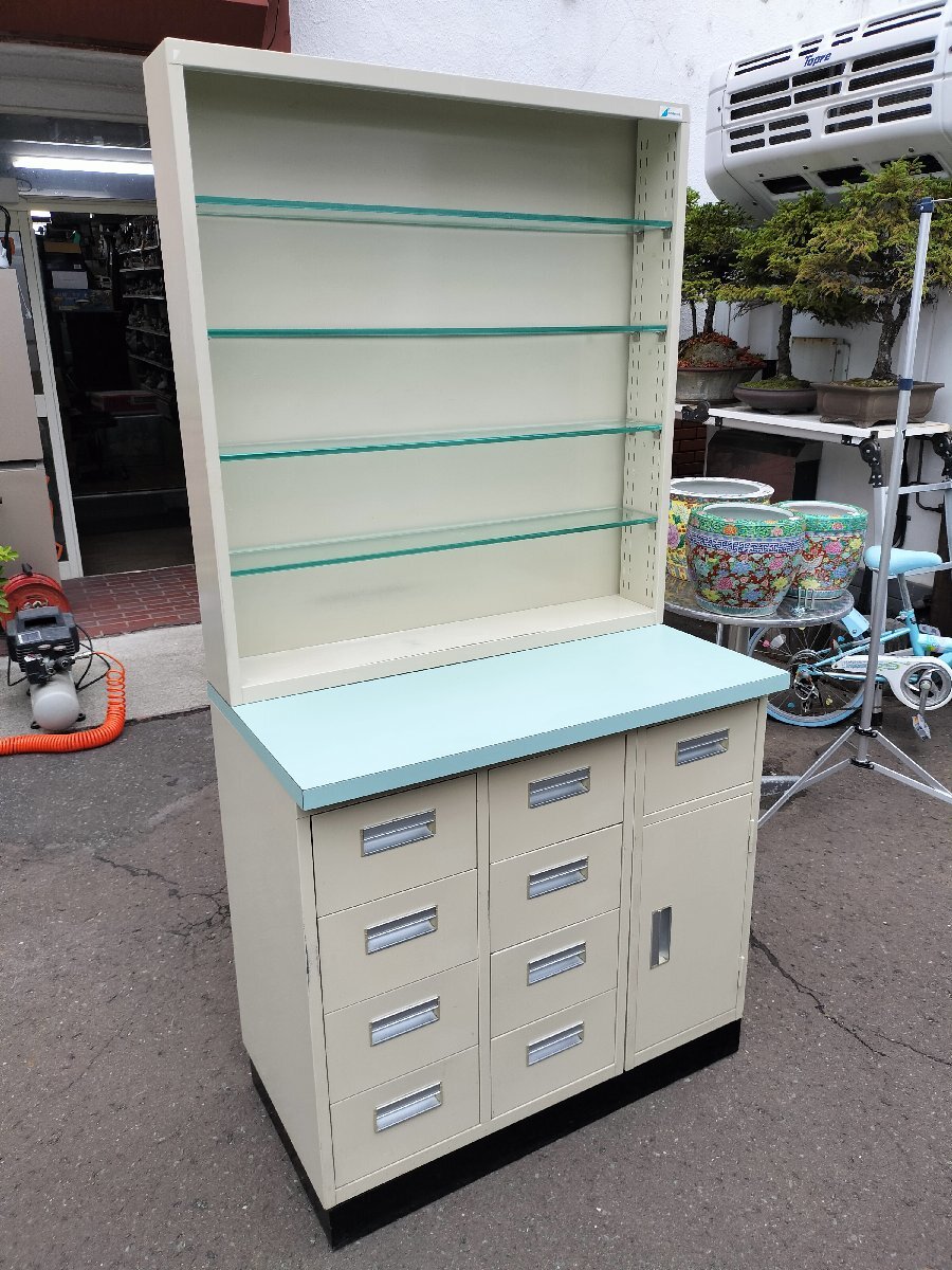 タカゾノ 高園産業/SOLNO/作業台 監査台 調剤台 L型錠剤台/引出付/1800