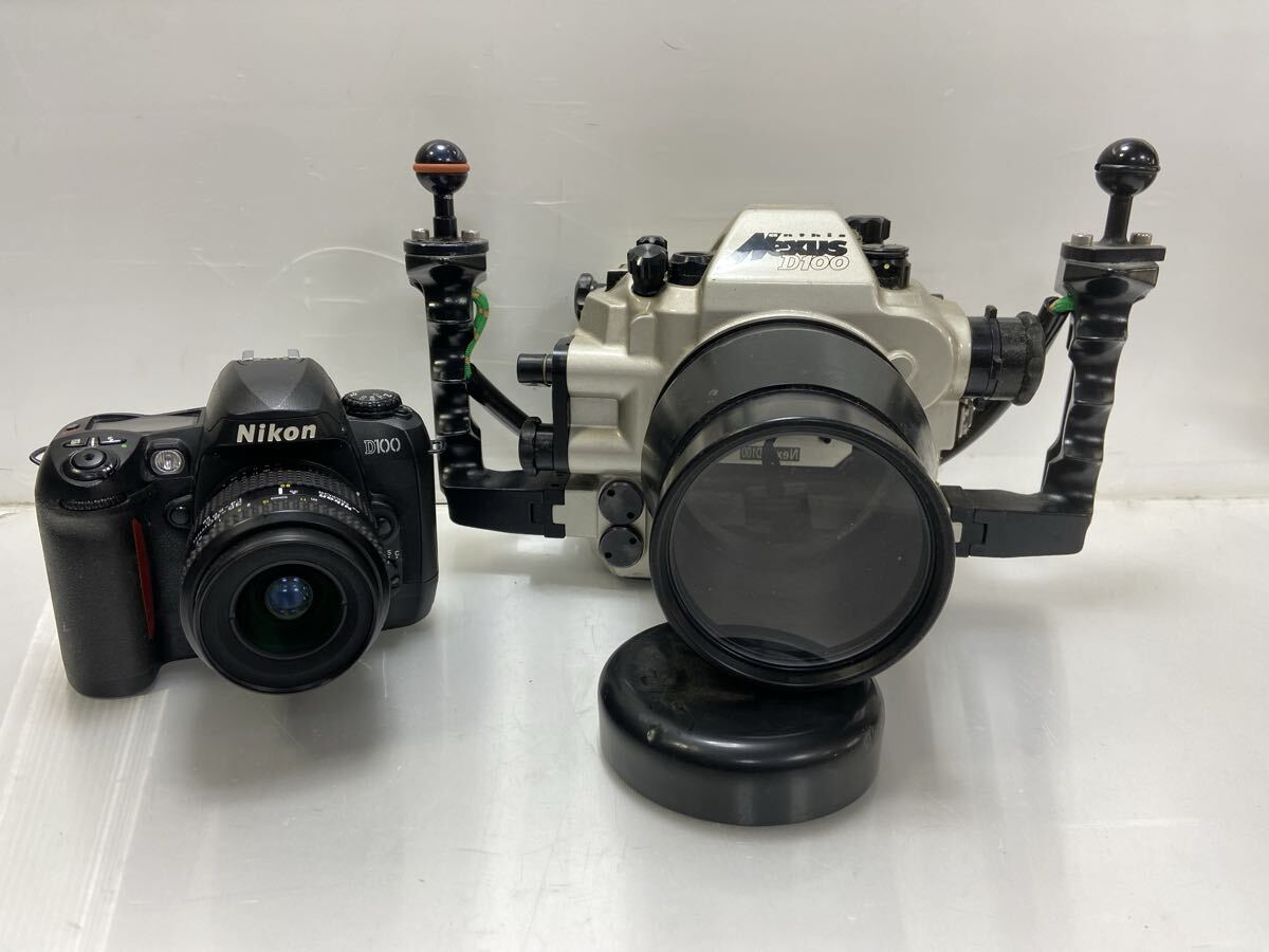 C3DPK-5111803 Nikon D100 デジタル一眼レフカメラ &amp; Nikon AF 35-80mm レンズ &amp; anthis NEXUS D100 /水中撮影/ダイビング 未確認ジャンクの1番目の画像