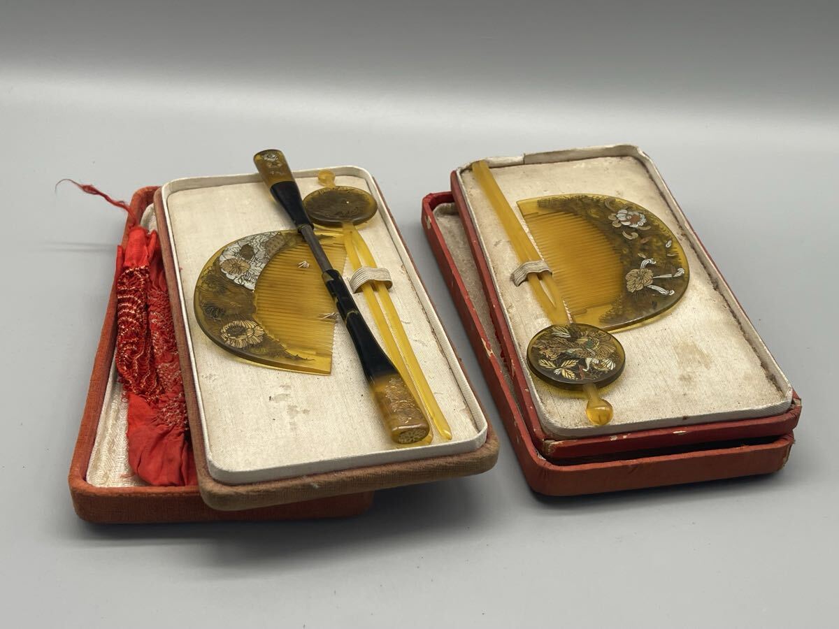 江戸時代　かんざし入れ やや傷や汚れあり】K2881 江戸時代 簪 かんざし 8点 まとめ 銀製 翡翠