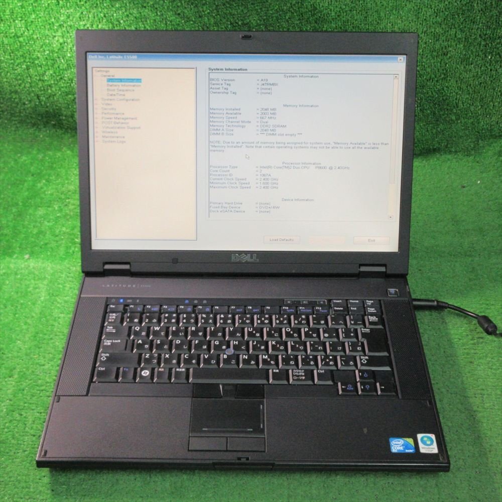 OS無し DELL Latitude D520 PP17L/無線LAN搭載/Core 2 Duo T5500