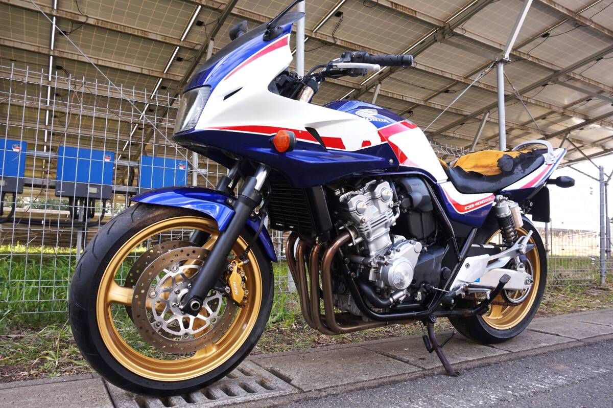 CB400SF.NC31.ヨシムラ.サイクロン.フルエキ.マフラー.カーボン.ステン